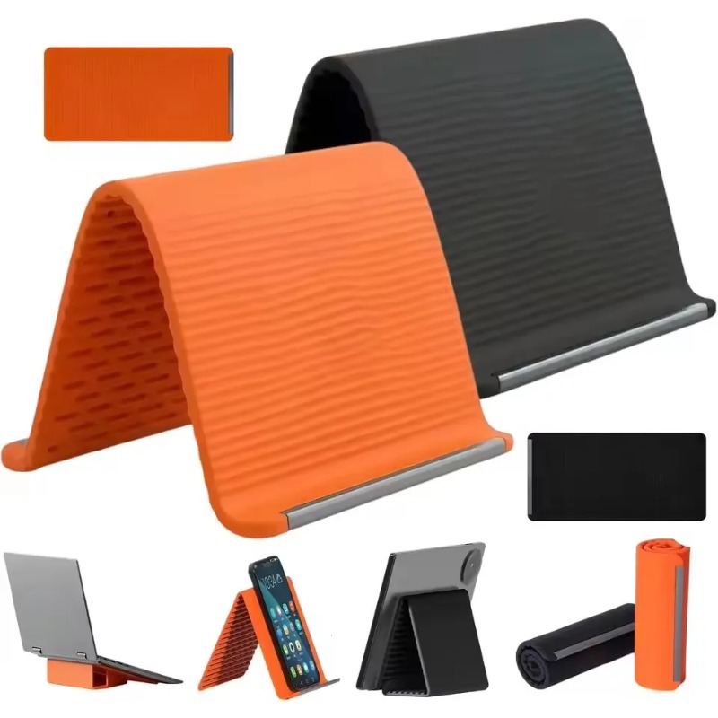 Adjustable Laptop Table - Flexible Foldable Silicone Phone Holder Portable
