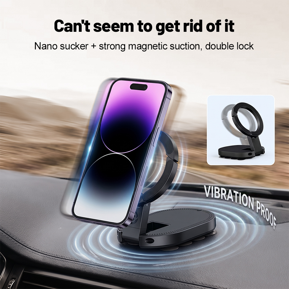 Adjustable Laptop Table - 360° Rotation 3‑In‑1 Suction Cup Magnetic