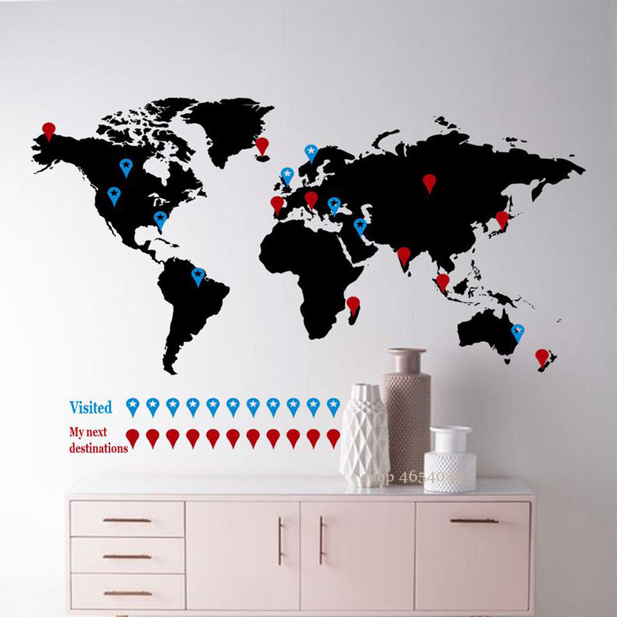 Office Furniture World - Lớn Bản Đồ Thế Giới Decal