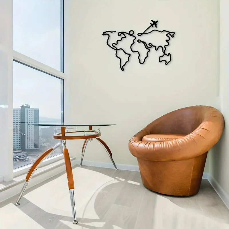 Office Furniture World - 1PC Art Deco Metal Wall Sculpture