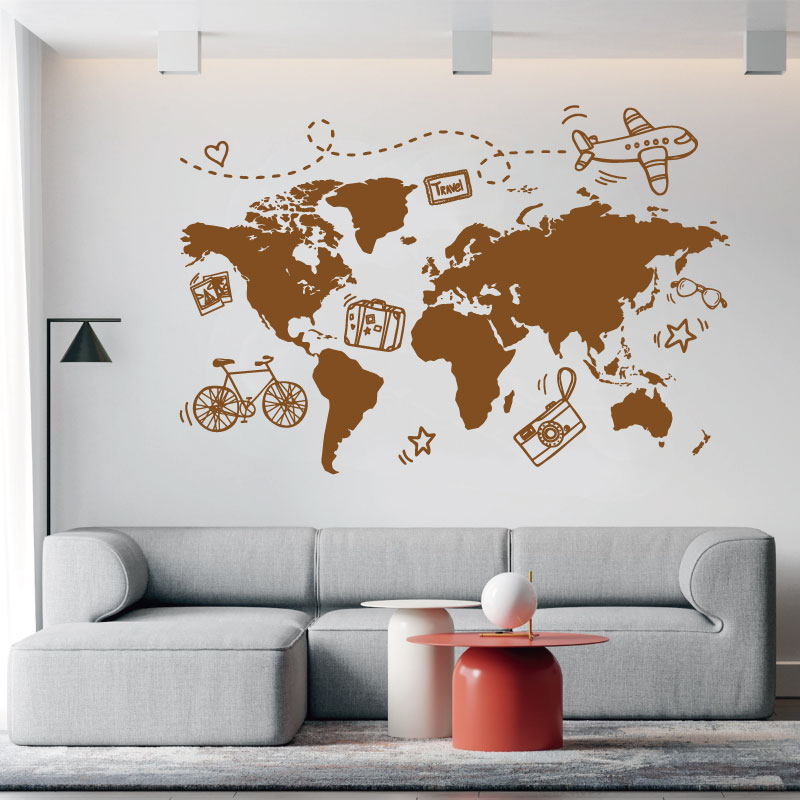 Đi Du Lịch Bản Đồ Thế Giới Dec - đánh giá và giá Office Furniture World