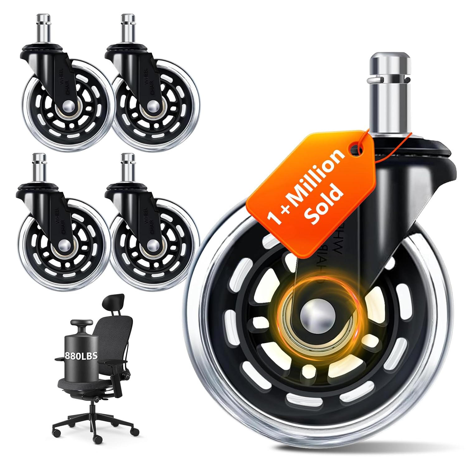 3 Inch Office Chair Wheels Set - đánh giá và giá Office Furniture Solutions