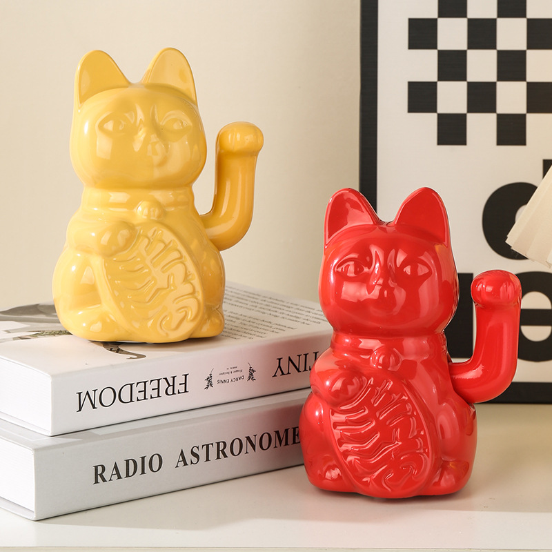 Ceramic Wealth Attracting Cat  - đánh giá và giá Work Office Furniture