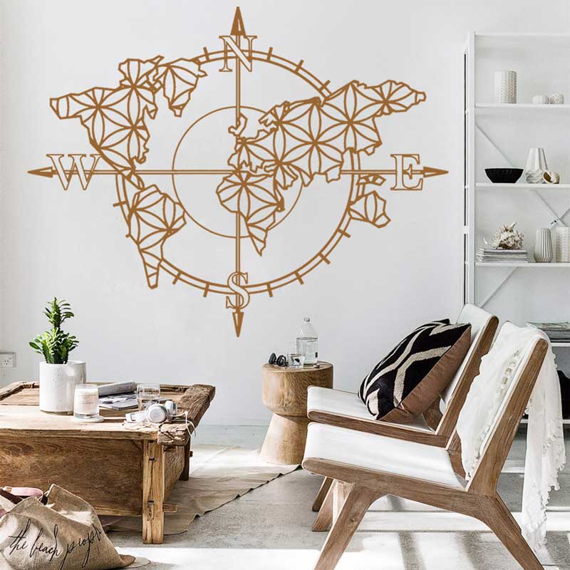 Flower of Life World Map Compa - đánh giá và giá Office Furniture World