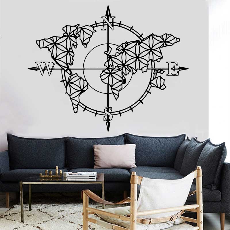 Flower of Life World Map Compa - đánh giá và giá Office Furniture World