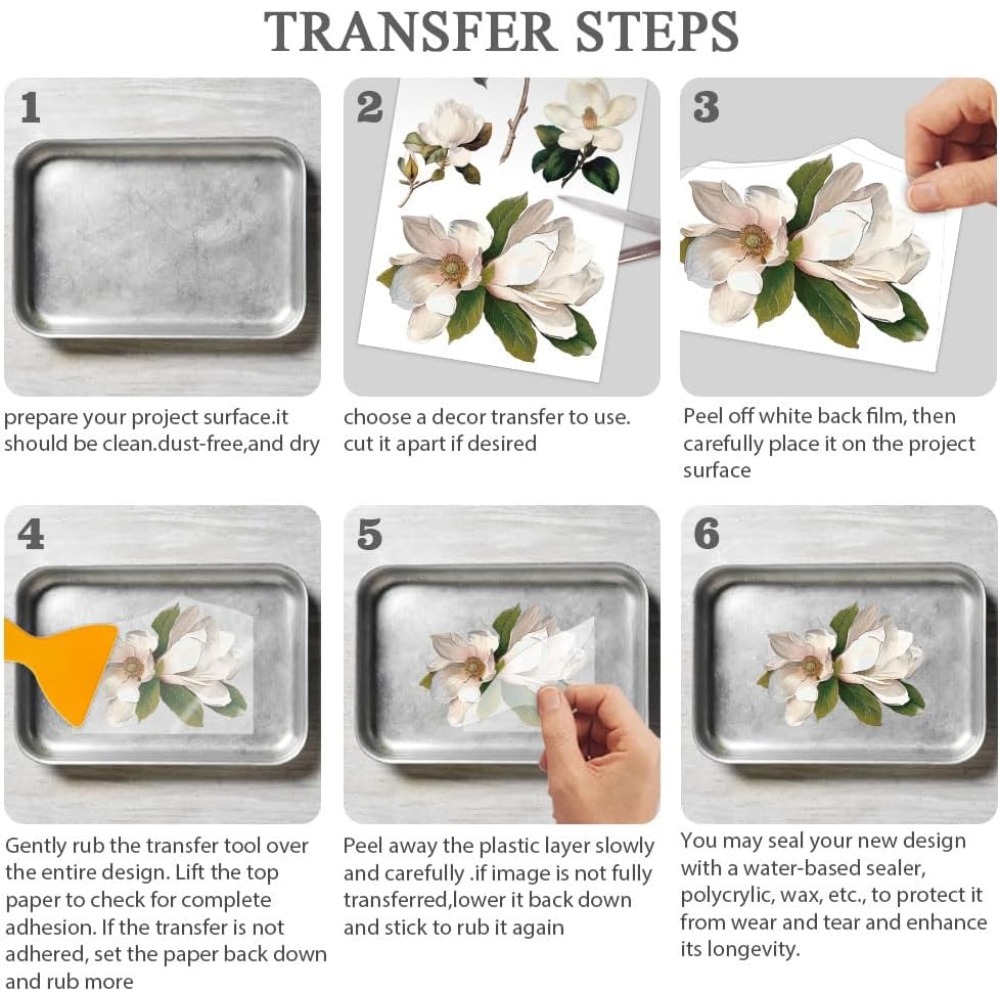 3pcs/Set Rose Rub on Transfers - đánh giá và giá Office Furniture Wholesale