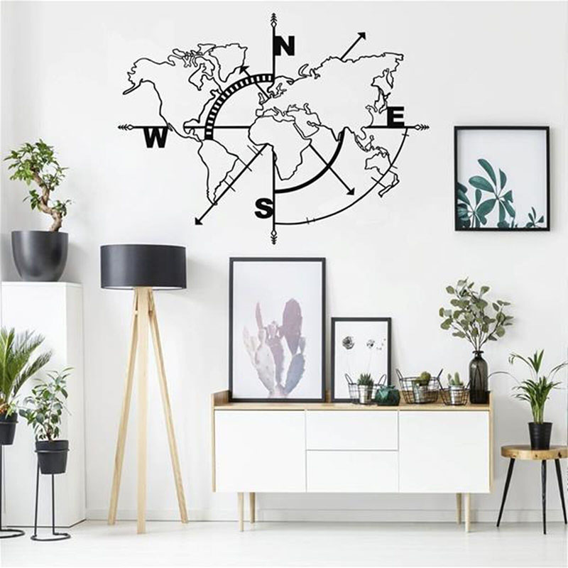 Lớn Bản Đồ Thế Giới La Bàn Xe  - đánh giá và giá Office Furniture World