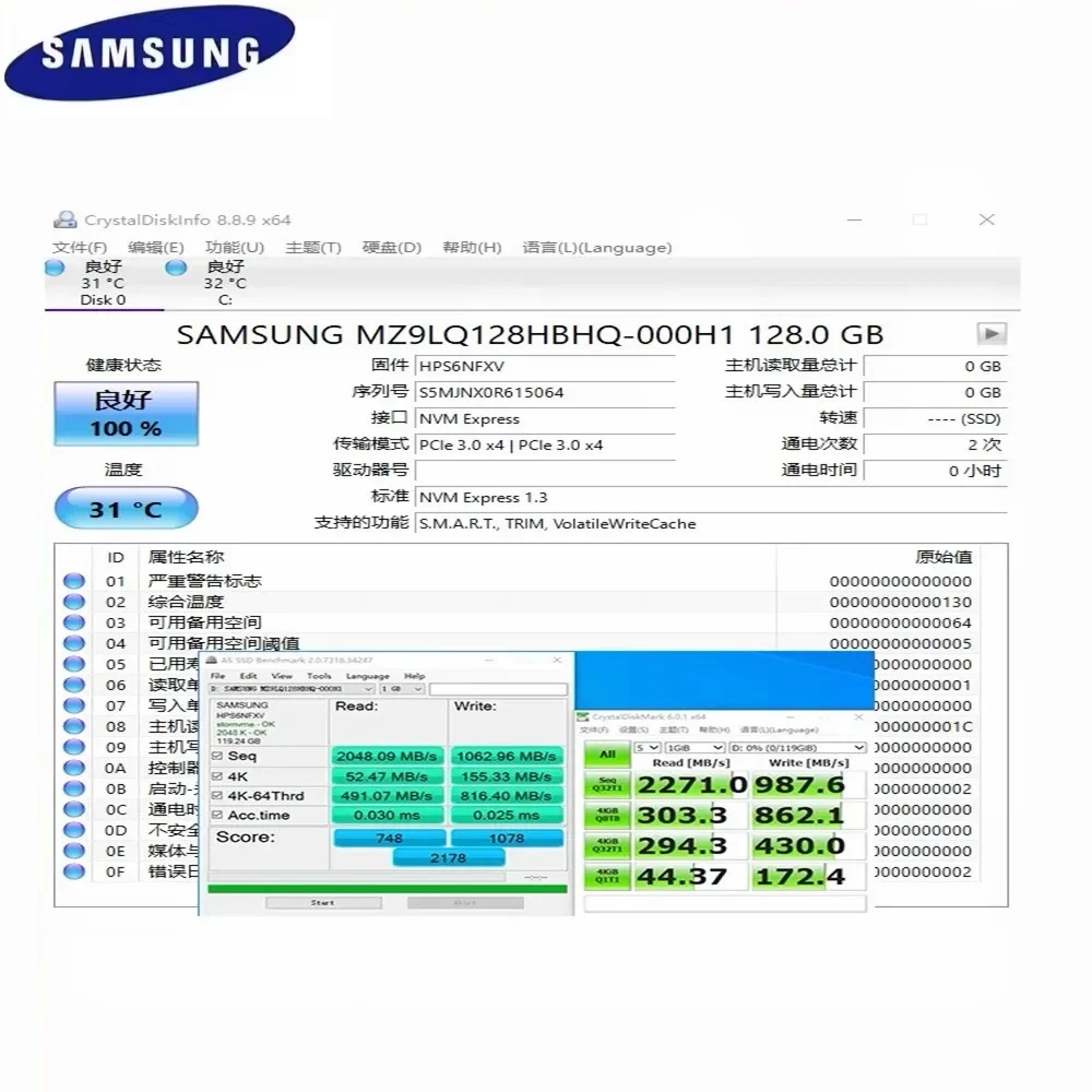 Samsung M.2 2230 SSD PM991a 1T - đánh giá và giá Work Office Furniture