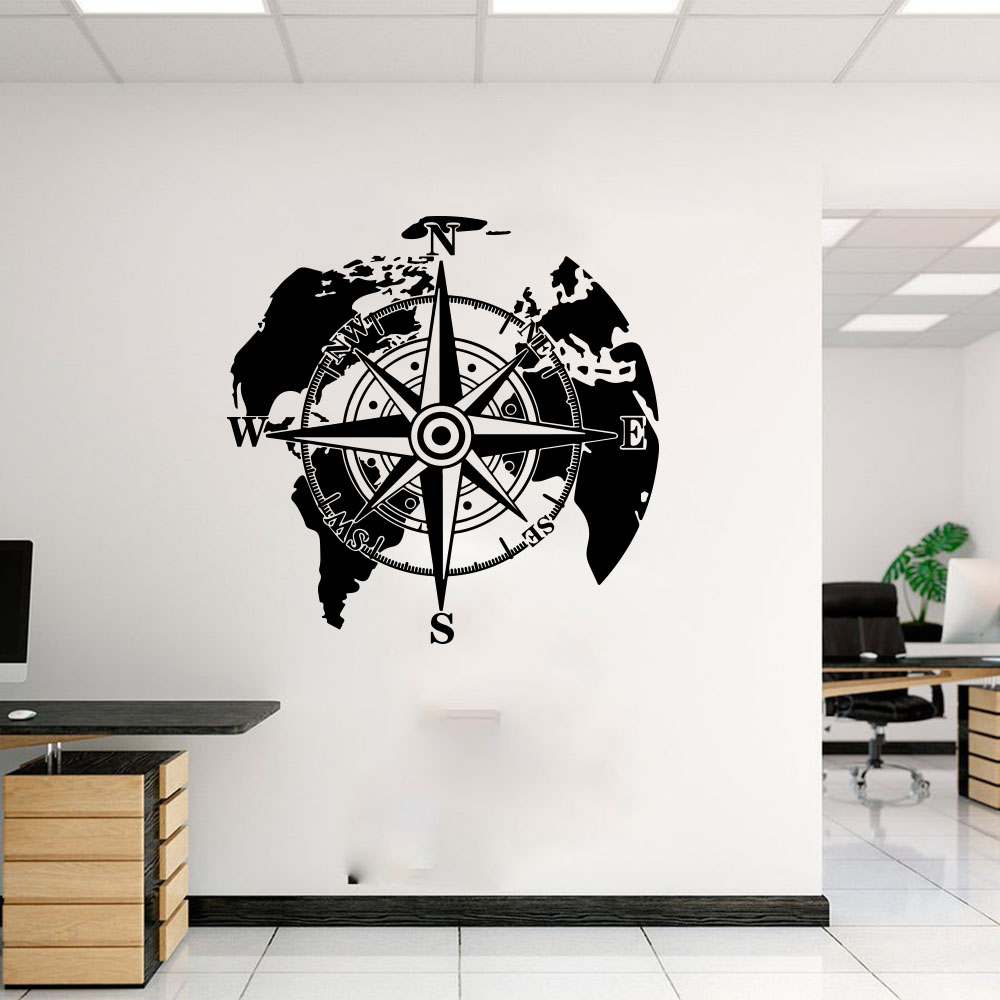 Modern World Map Compass Campe - đánh giá và giá Office Furniture World